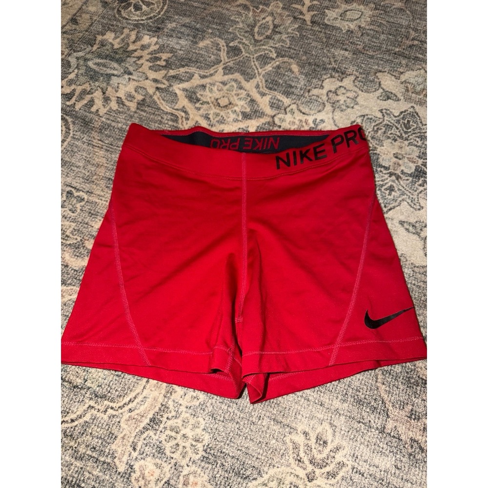 Nike Pro Red Dri-Fit Spandex Athletic Shorts Women's